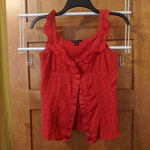 Bebe Button-up tank top